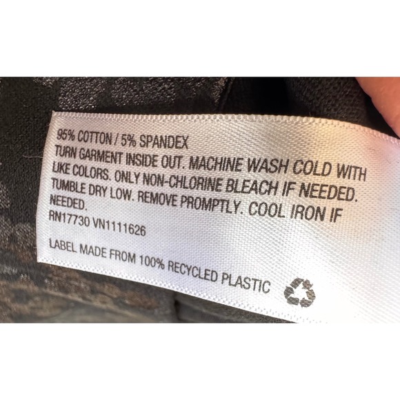 NWT A New Day Skinny Ankle Pants Black Floral Jacquard 6R Dark Romantic Holiday - Picture 8 of 9